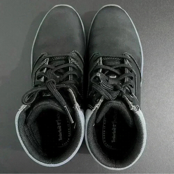 Timberland Leather Boltero Boy’s Youth Sneaker Boots Black - Picture 11 of 13